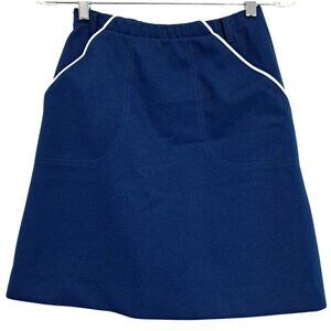 Vintage 60s Jantzen Tennis Skirt Women's Size 10 Navy Blue with White Piping Spo